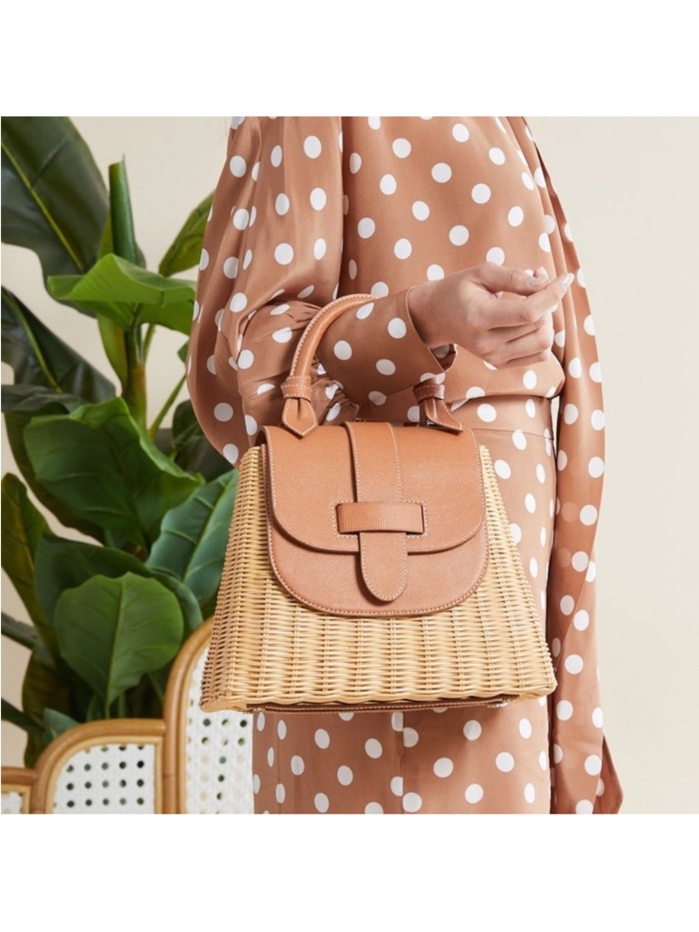 Pamela Munson The Lady Bag with Tan Leather Flap